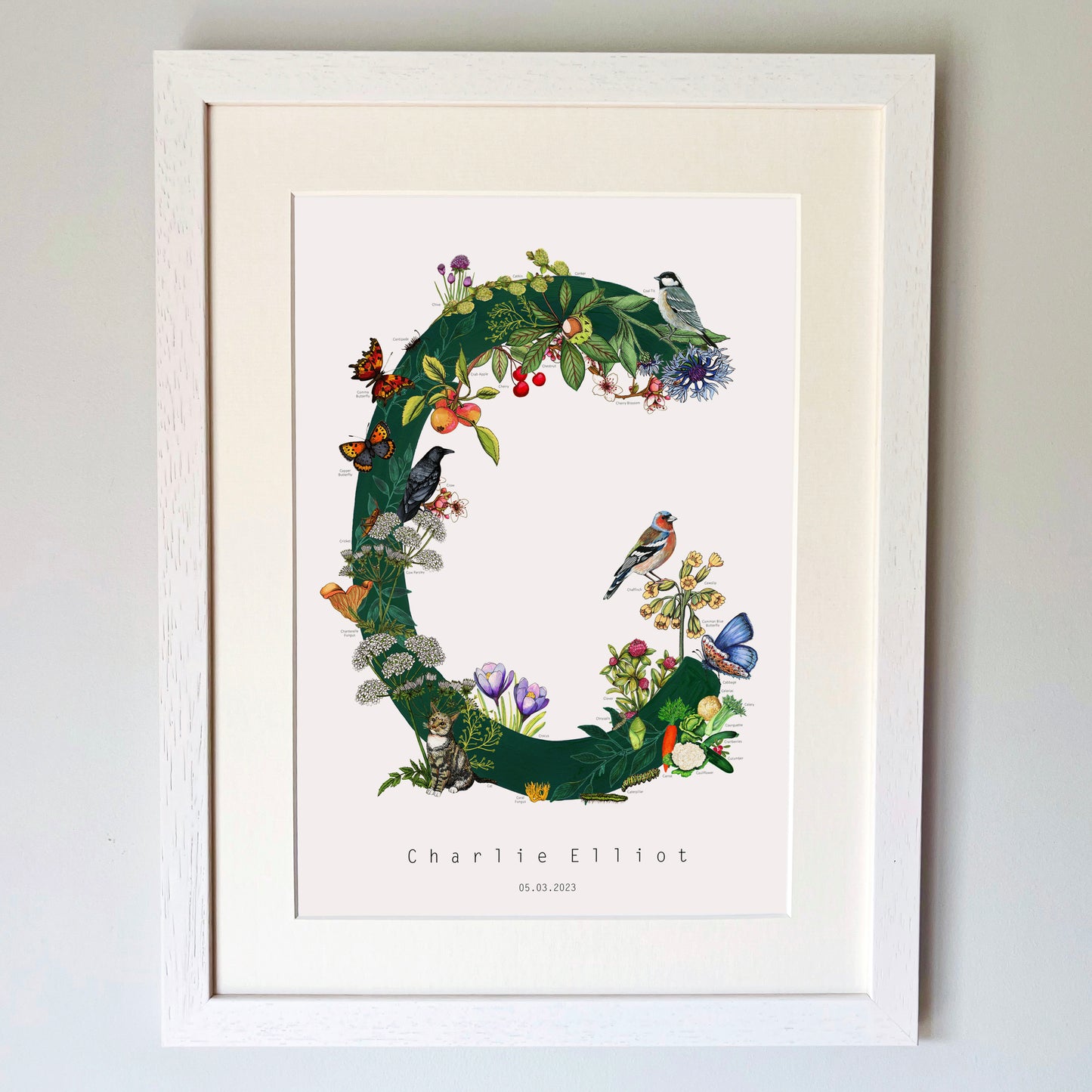 British Wildlife Letter Print