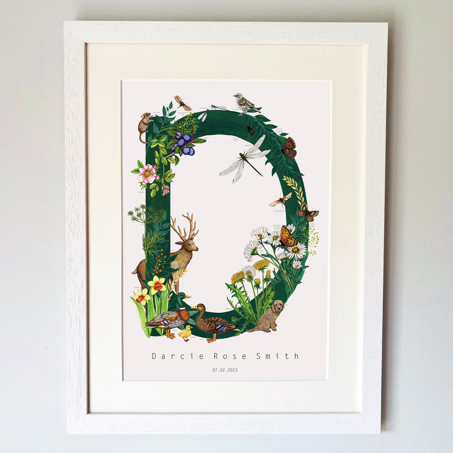 British Wildlife Letter Print