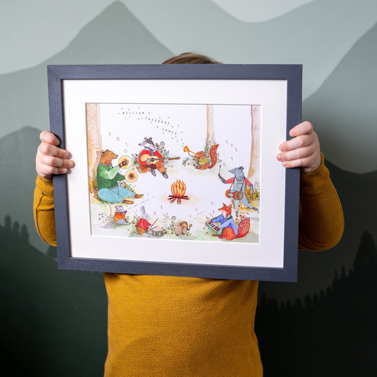 Personalised Forest Band Nursery Print