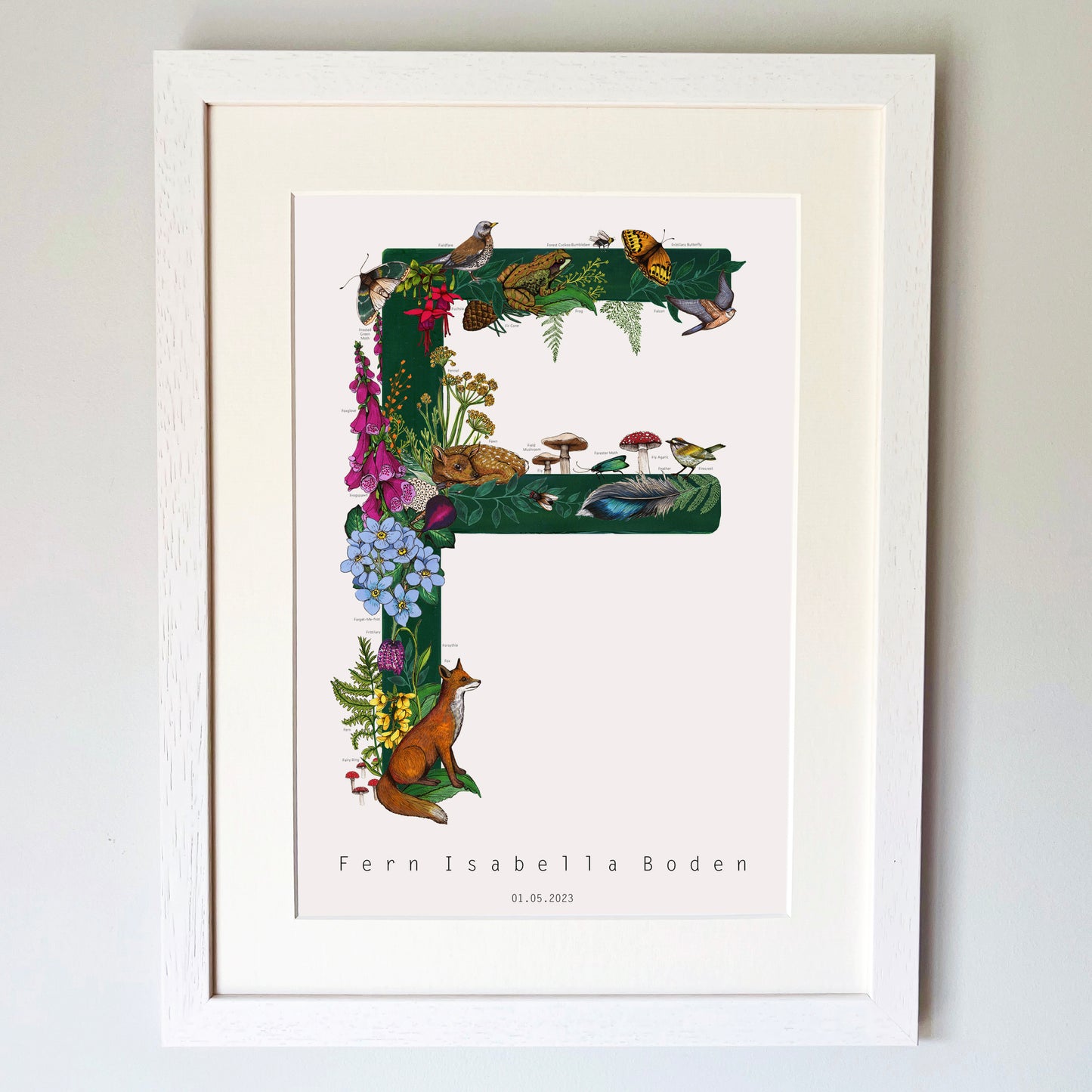 British Wildlife Letter Print