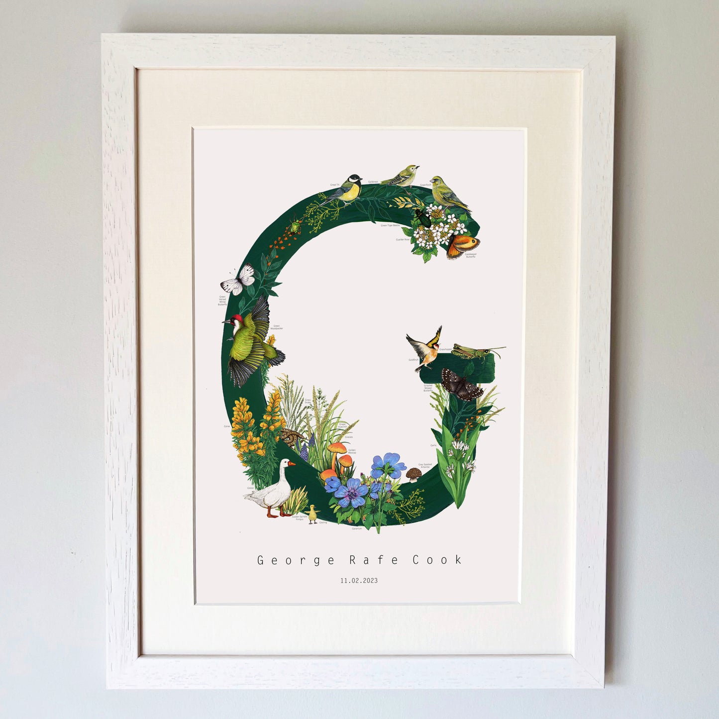 British Wildlife Letter Print