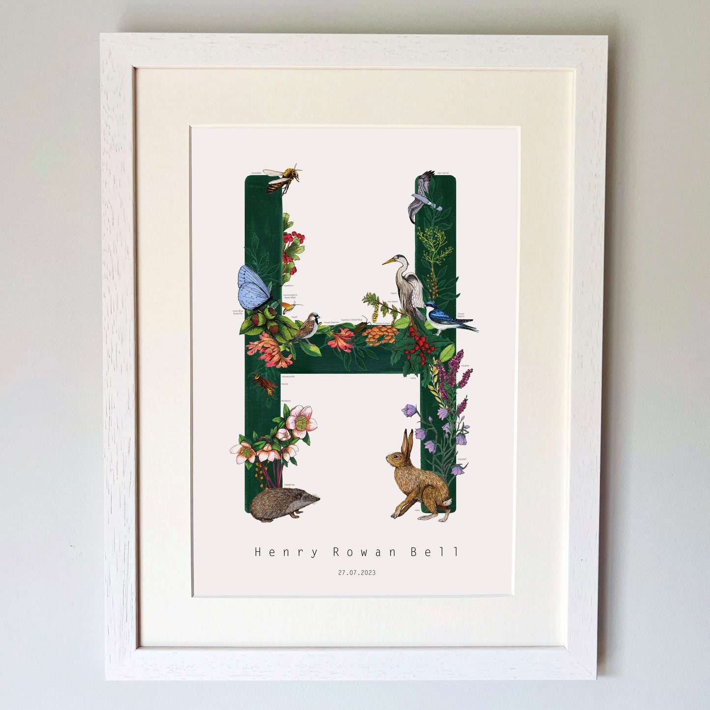 British Wildlife Letter Print