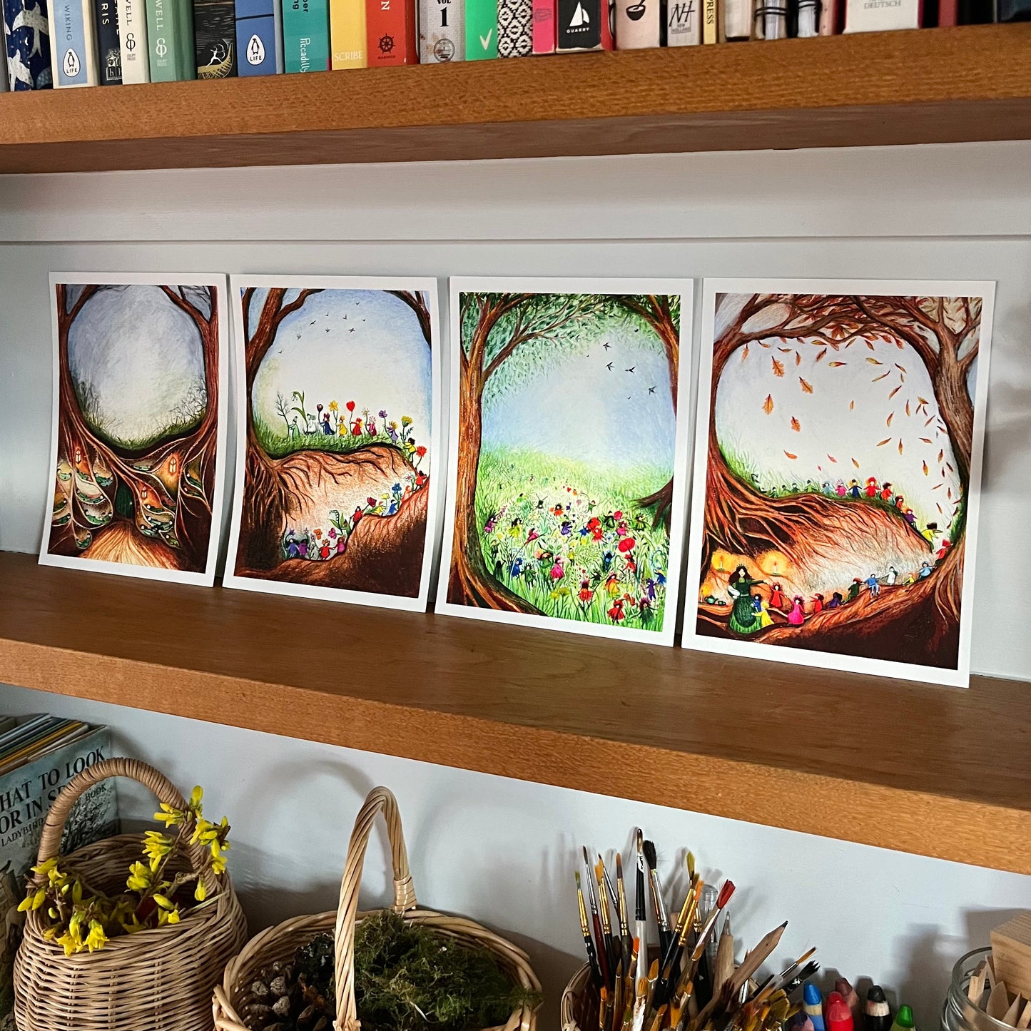 The Flower Children, A Set of 4 Season Prints